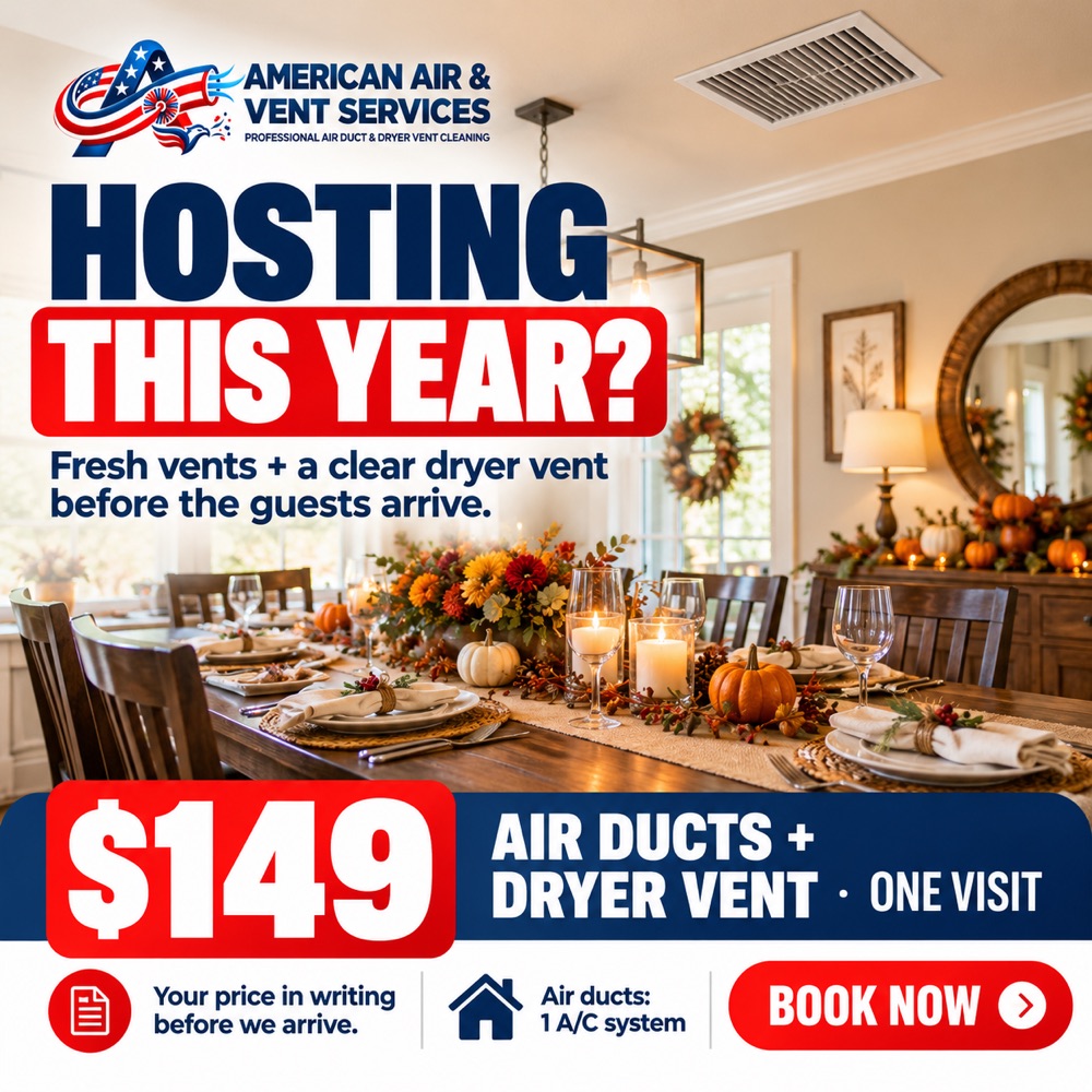 Fresh vents before hosting guests